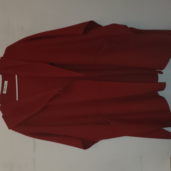 YEDINA Cashmere Red Cape Style Jacket - Picture 3 of 5
